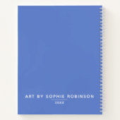 エレガントMonogram Sketchbook Your Name Notebook ノートブック (裏面)