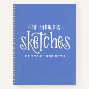 エレガントMonogram Sketchbook Your Name Notebook ノートブック