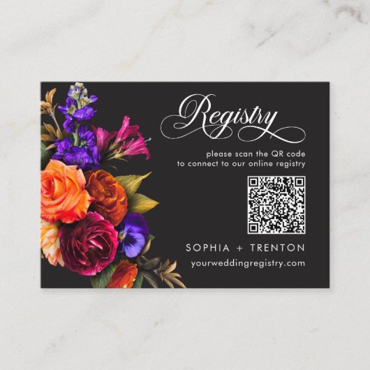 エレガントMoody鮮やか Harvestフローラレジストリ エンクロージャーカード (正面)