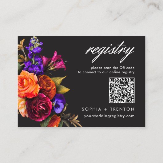 エレガントMoody鮮やか Harvestフローラレジストリ エンクロージャーカード (正面)