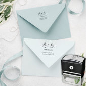 エレガントMr & Mrs – セリフフォント付き書道 セルフインキングスタンプ