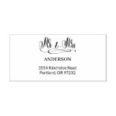 エレガントMr & Mrs – セリフフォント付き書道 セルフインキングスタンプ (デザイン)