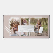 エレガントMum Script Snapshot Mother's Day Photo デスクマット (キーボード&マウス)