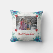 エレガントNana最高の Ever Granda写真ハートフローラ クッション (正面)