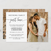 エレガントNo Just Love Photo結婚's 招待状 (正面/裏面)