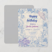 エレガントoceane blue toileエンクロージャカード エンクロージャーカード (正面/裏面)