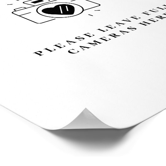 エレガントOh Snap使い捨てカメ結婚ラのサイン ポスター (角)