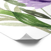 エレガントOnederful Wildflower 1st Birthday Welcome ポスター (角)