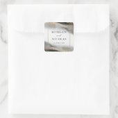 エレガントOpulenceブラックと金ゴールド結婚ズ スクエアシール (バッグ)