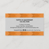 エレガントOrange Accentsロゴのソーシャルメディア通話 ロイヤリティカード (裏面)