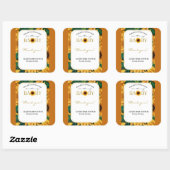 「エレガントOur Little Sunflower」赤ちゃんモダンシャワー スクエアシール (シート)