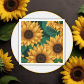 「エレガントOur Little Sunflower」赤ちゃんモダンシャワー スタンダードカクテルナプキン