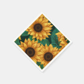 「エレガントOur Little Sunflower」赤ちゃんモダンシャワー スタンダードカクテルナプキン (角)