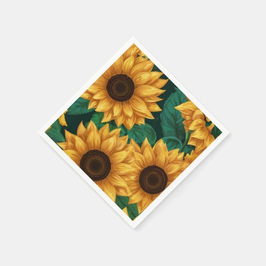 「エレガントOur Little Sunflower」赤ちゃんモダンシャワー スタンダードカクテルナプキン (角)