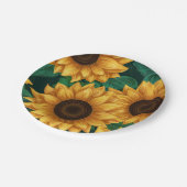 「エレガントOur Little Sunflower」赤ちゃんモダンシャワー ペーパープレート (アングル)