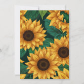 「エレガントOur Little Sunflower」赤ちゃんモダンシャワー 招待状 (裏面)