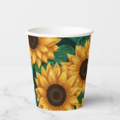 「エレガントOur Little Sunflower」赤ちゃんモダンシャワー 紙コップ (正面)