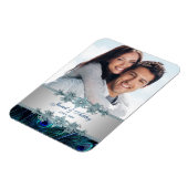 エレガントPeacockフォトセーブザデートマグネット マグネット (左側)