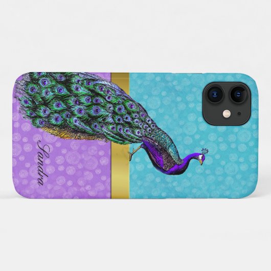 エレガントPeacock iPhone Case-Mate iPhoneケース (裏面(横))