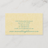 エレガントPearls名刺、ターコイズ 名刺 (裏面)