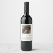 エレガントPhotoモダン Toastパーソナライズされた結婚's ワインラベル (正面)