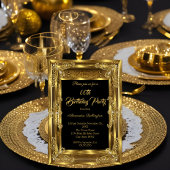 エレガントPhoto Birthday Party王室の金ゴールド宝石 招待状