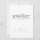 エレガントPhoto Flat結婚のサンキューカード サンキューカード (裏面)