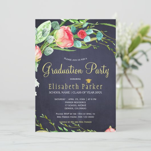 エレガントPHOTO gardenバラ卒業会 招待状 (スタンド正面)