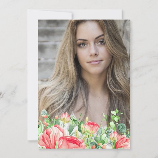 エレガントPHOTO gardenバラ卒業会 招待状 (裏面)