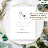 エレガントPhoto Greenery結婚's, Green サンキューカード