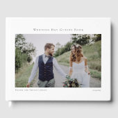 エレガントPhoto Minimalistスクリプ結婚ト ゲストブック (正面)
