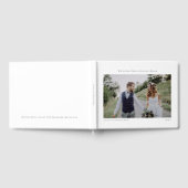 エレガントPhoto Minimalistスクリプ結婚ト ゲストブック (全面)