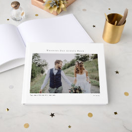 エレガントPhoto Minimalistスクリプ結婚ト ゲストブック