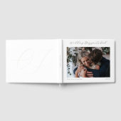 エレガントPhoto Minimalistスクリプ結婚ト ゲストブック (全面)