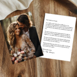 エレガントPhoto Scriptの結婚サンキューカード サンキューカード