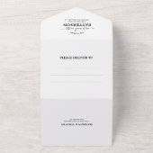 エレガントPhoto Scriptシンプルタイポグラフィ結婚の オールインワン招待状 (外側)