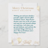 エレガントPine Branch Deta付きクリスマスフォトカード 招待状 (裏面)