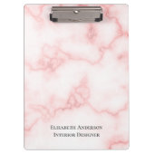 エレガントPink Marbleフェイクジョブのタイトル名テンプレート クリップボード (正面)