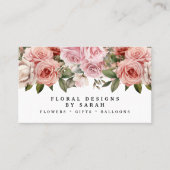 エレガントPink Roses名刺 名刺 (正面)