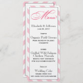 エレガントPink Scriptのメ結婚ニュー・カード メニュー (正面/裏面)