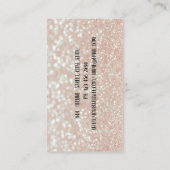 エレガントPink Sequins名刺 名刺 (裏面)