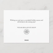 エレガントPoinsettiaクリスマスグリーティ企業のング シーズンカード (裏面)