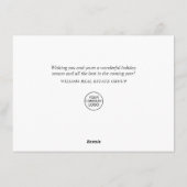 エレガントPoinsettiaクリスマスグリーティ企業のング シーズンカード (裏面)