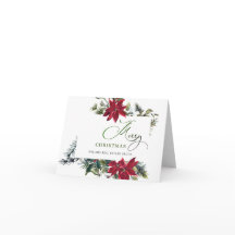 エレガントPoinsettiaクリスマスグリーティ企業のング
