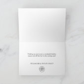 エレガントPoinsettiaクリスマスグリーティ企業のング シーズンカード (内部)