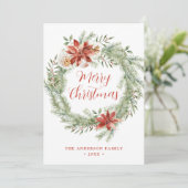 エレガントPoinsettiasとGreenery非写真 シーズンカード (スタンド正面)