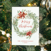 エレガントPoinsettiasとGreenery非写真 シーズンカード