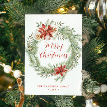 エレガントPoinsettiasとGreenery非写真