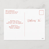 エレガントPoinsettiasとGreenery非写真 シーズンポストカード (裏面)