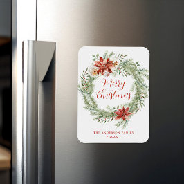 エレガントPoinsettiasとGreenery非写真 マグネット